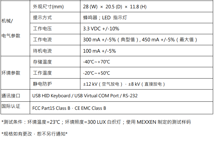GX-12DP掃描頭詳細參數(shù)二